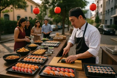 Buffet de Comida Japonesa